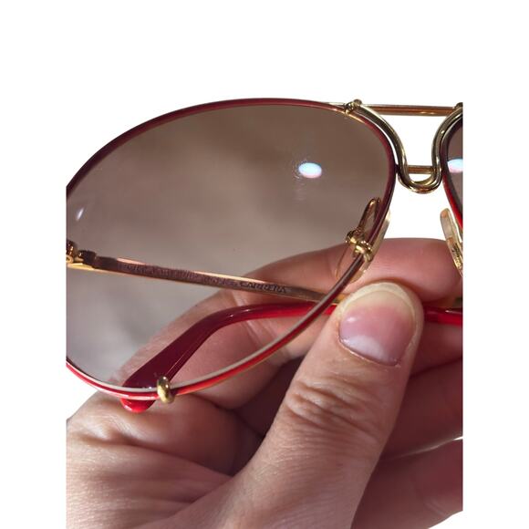 Vintage Porsche Design by Carrera Sunglasses 5623 Austria Gold/Red - Picture 12 of 16